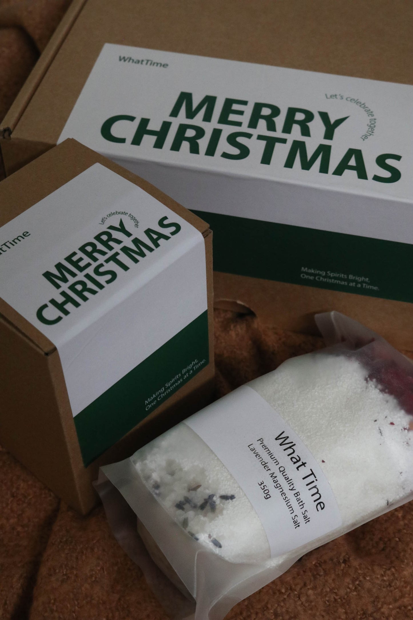 Christmas Candle & Bath Salt Gift Box