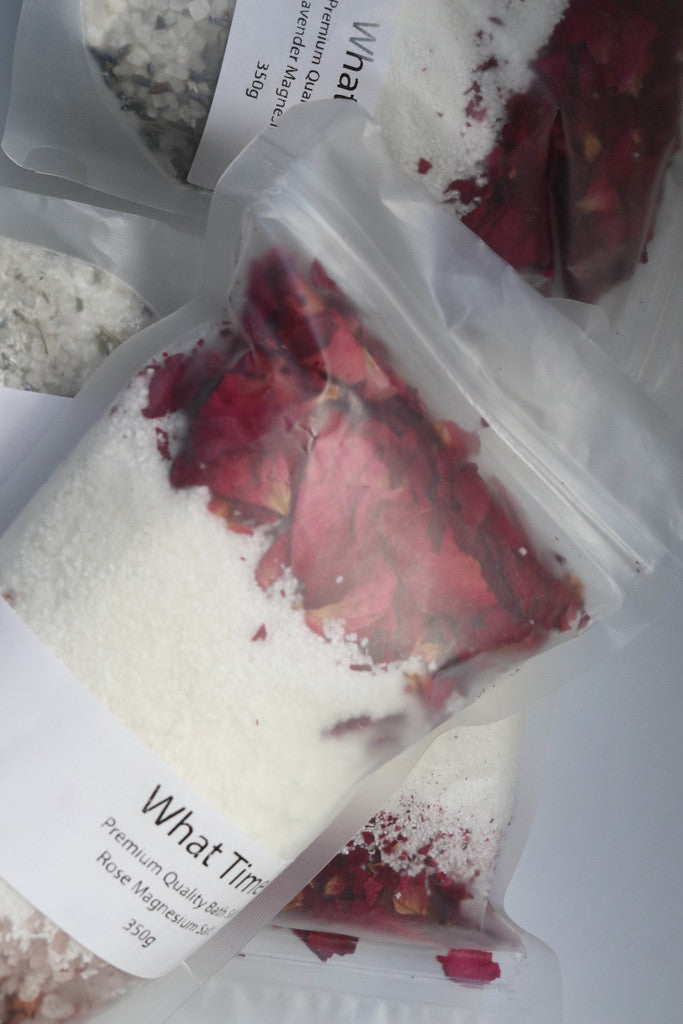 Rose Petal and Magnesium Bath Salt 350g